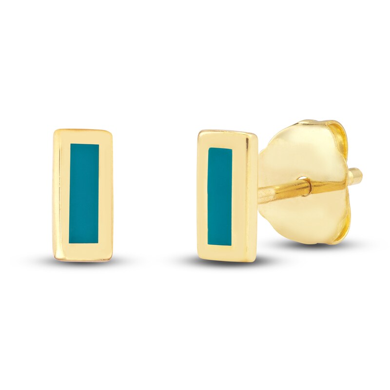 Geometric Stud Earring Set 14K Yellow Gold