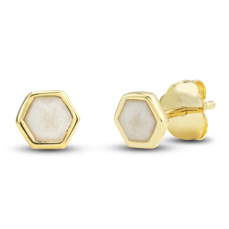 Geometric Stud Earring Set 14K Yellow Gold