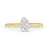 Thumbnail Image 3 of Kallati Diamond Teardrop Ring 1/4 ct tw Round 14K Yellow Gold