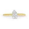 Thumbnail Image 4 of Kallati Diamond Teardrop Ring 1/4 ct tw Round 14K Yellow Gold