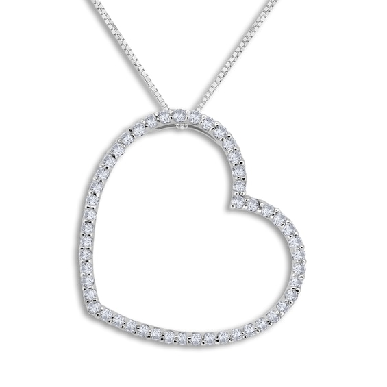 Jared Signature Diamond Pendant Necklace 2 ct tw Round 14K White Gold 18"