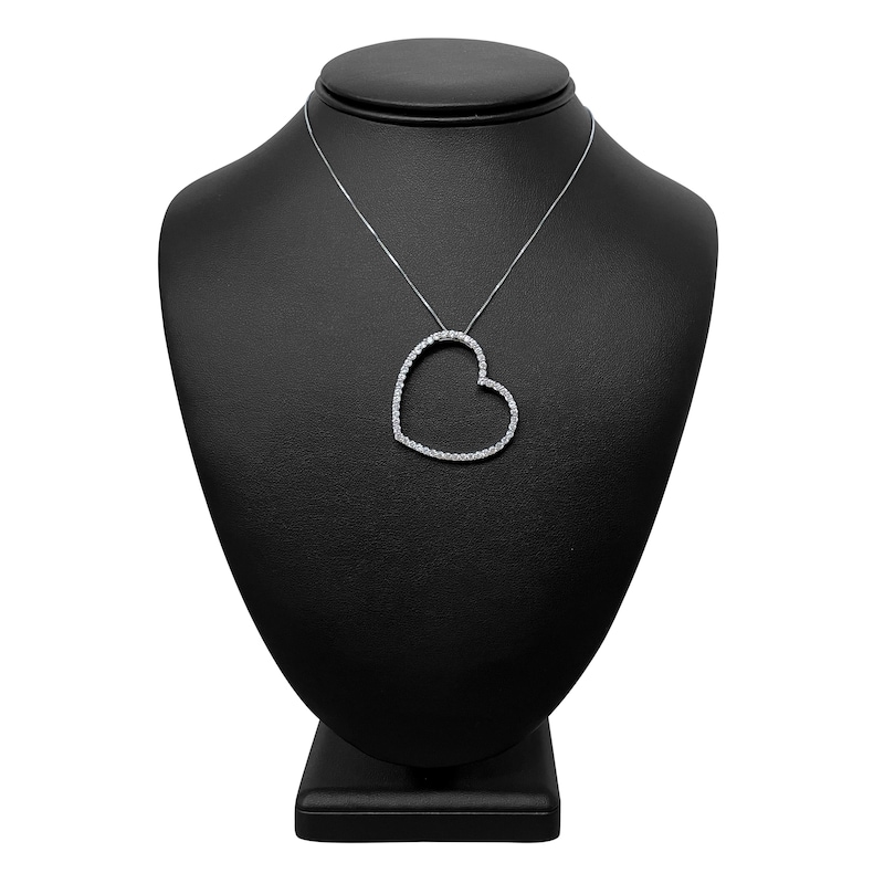Main Image 4 of Diamond Pendant Necklace 2 ct tw Round 14K White Gold 18"