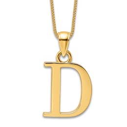Initial D Charm 14K Yellow Gold 18"