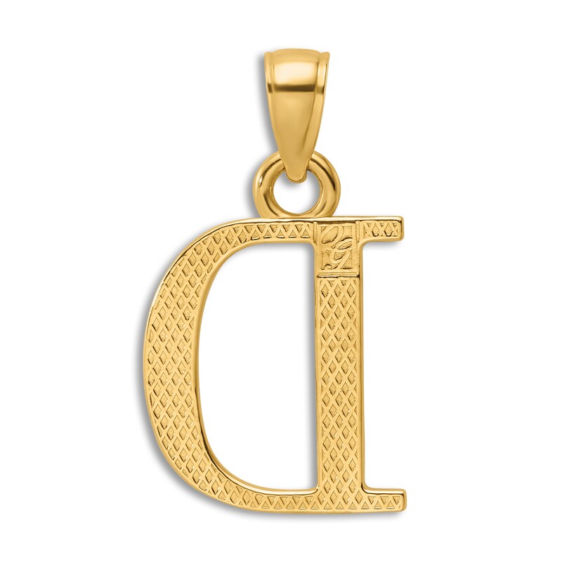 Initial D Charm 14K Yellow Gold 18