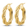 Thumbnail Image 2 of Twisted Hoop Earrings 14K Yellow Gold 20mm