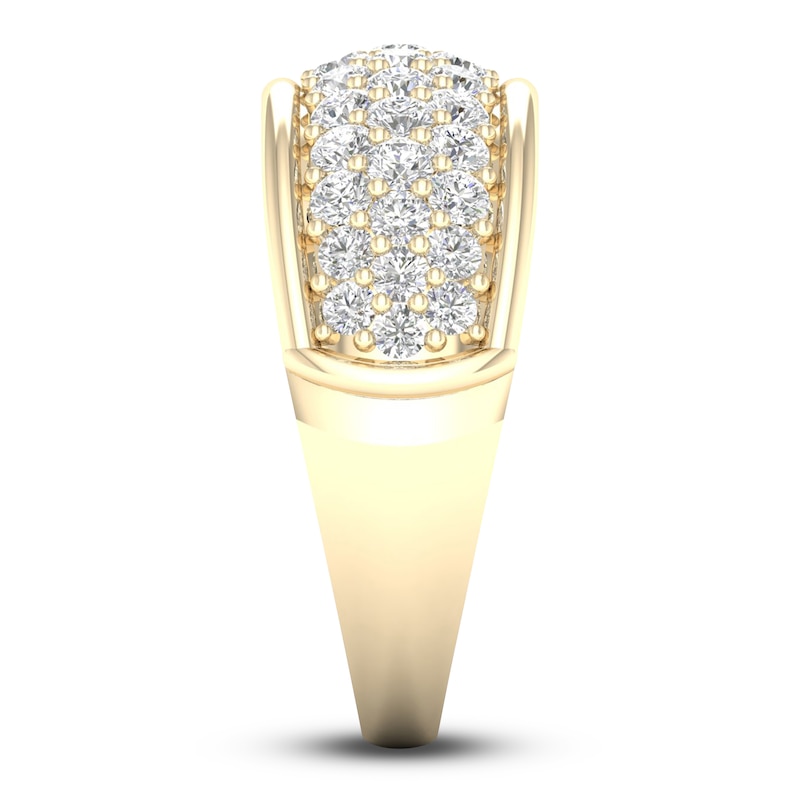 Main Image 3 of Diamond Pave Anniversary Band 1 ct tw Round 14K Yellow Gold