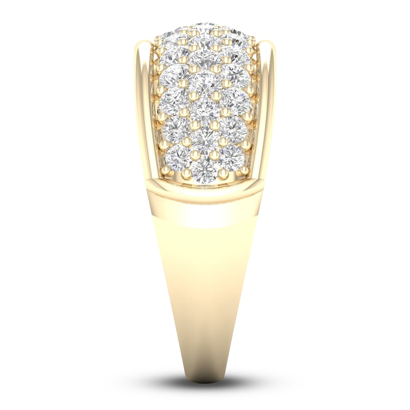 Diamond Pave Anniversary Band 1 ct tw Round 14K Yellow Gold