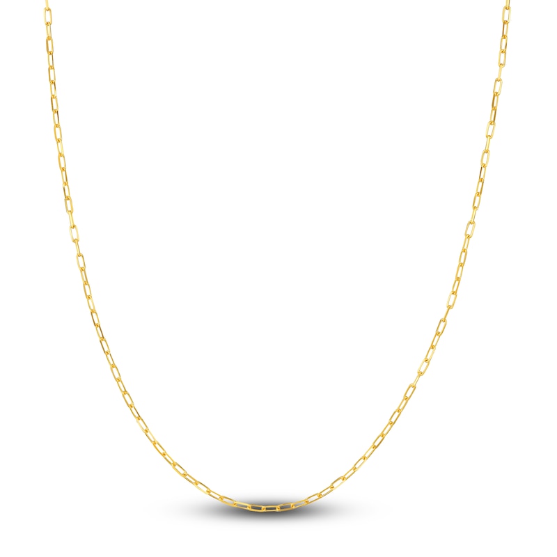 Main Image 1 of Solid Paperclip Chain Necklace 18K Yellow Gold 18" 1.95mm
