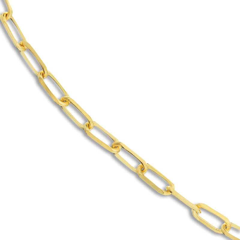 Main Image 2 of Solid Paperclip Chain Necklace 18K Yellow Gold 18" 1.95mm