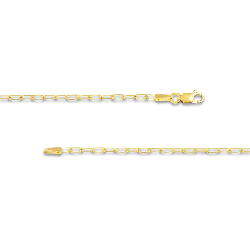 Main Image 3 of Solid Paperclip Chain Necklace 18K Yellow Gold 18" 1.95mm