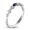 Thumbnail Image 1 of Vera Wang WISH Natural Blue Sapphire Ring 1/20 ct tw Diamonds 10K White Gold