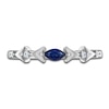 Thumbnail Image 2 of Vera Wang WISH Natural Blue Sapphire Ring 1/20 ct tw Diamonds 10K White Gold