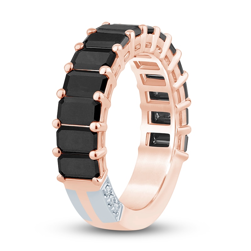 Main Image 2 of Pnina Tornai Black Diamond Eternity Ring 4 ct tw Emerald 14K Rose Gold