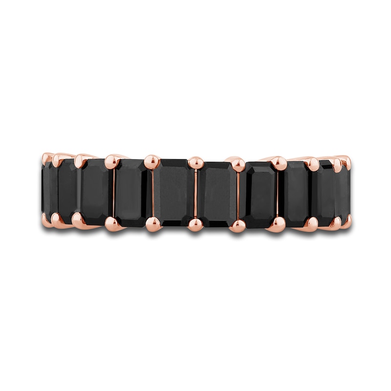 Main Image 3 of Pnina Tornai Black Diamond Eternity Ring 4 ct tw Emerald 14K Rose Gold