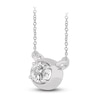 Thumbnail Image 2 of Diamond Necklace 1/4 ct tw Oval 14K White Gold 18" (I1,I)