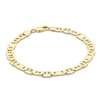 Thumbnail Image 1 of LUSSO by Italia D'Oro Men's Solid Diamond-Cut Valentino Chain Bracelet 14K Yellow Gold 8"