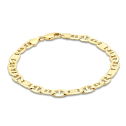 LUSSO by Italia D'Oro Men's Diamond-Cut Valentino Chain Bracelet 14K Yellow Gold 8&quot;