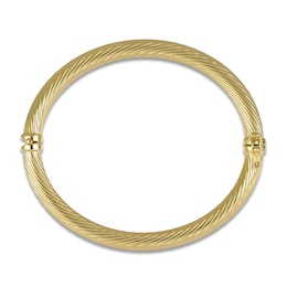 Italia D'Oro Round Tube Bangle Bracelet 14K Yellow Gold