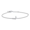 Thumbnail Image 1 of Diamond Accent Initial L Bracelet 14K White Gold 7"