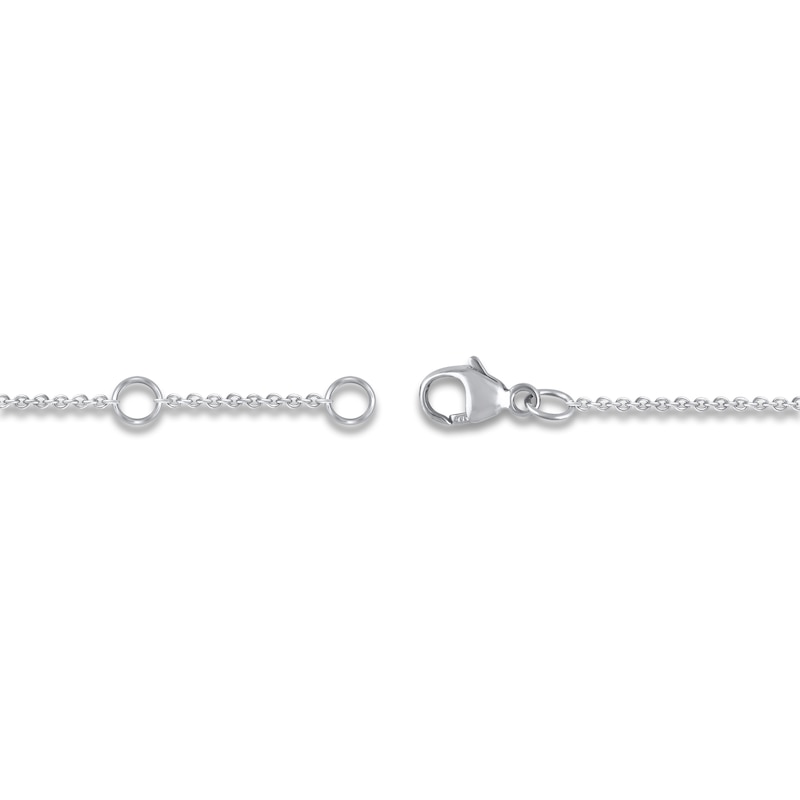 Main Image 3 of Diamond Accent Initial L Bracelet 14K White Gold 7"