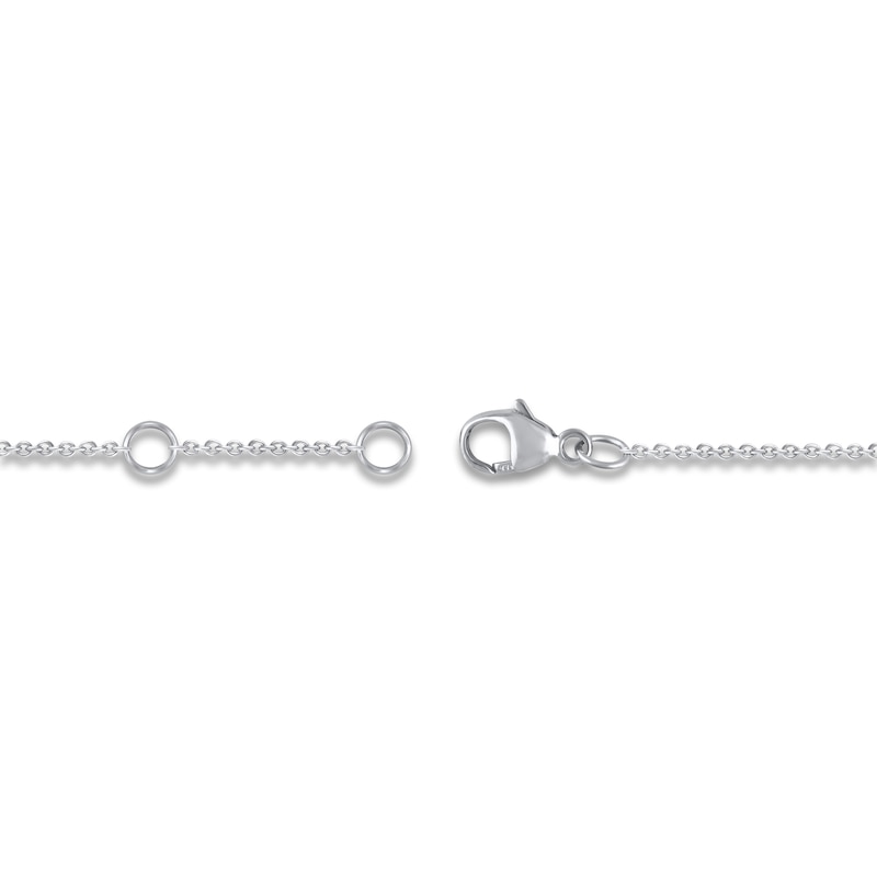 Main Image 4 of Diamond Accent Initial L Bracelet 14K White Gold 7"