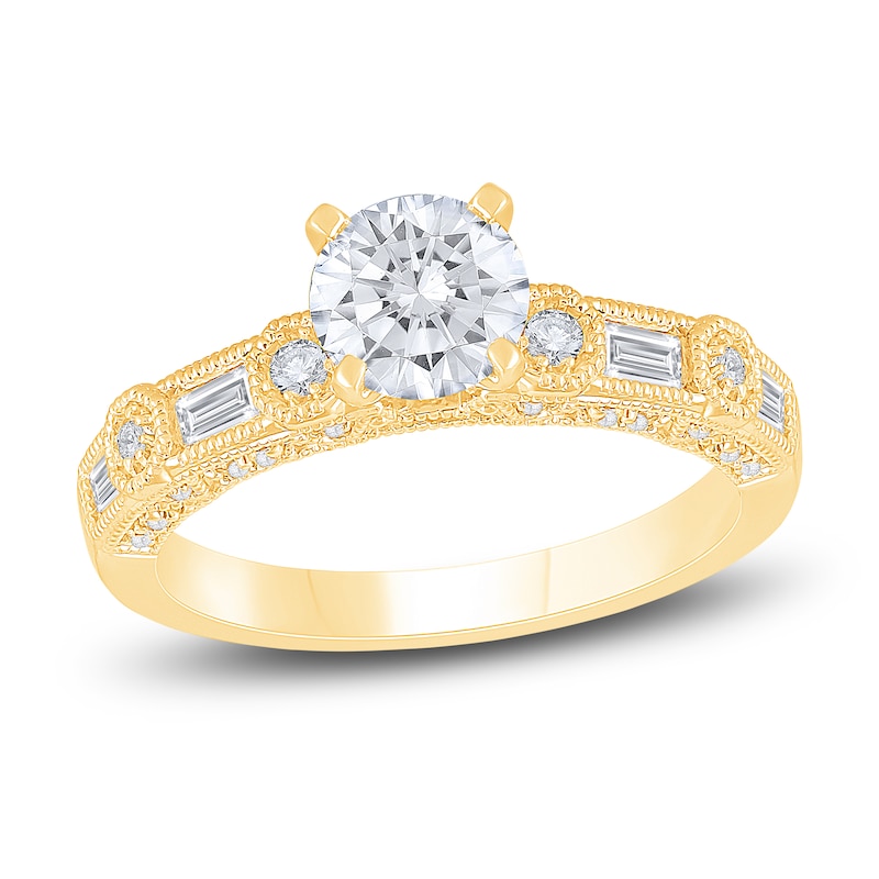 Main Image 1 of Diamond Engagement Ring 1-1/4 ct tw Round 14K Yellow Gold