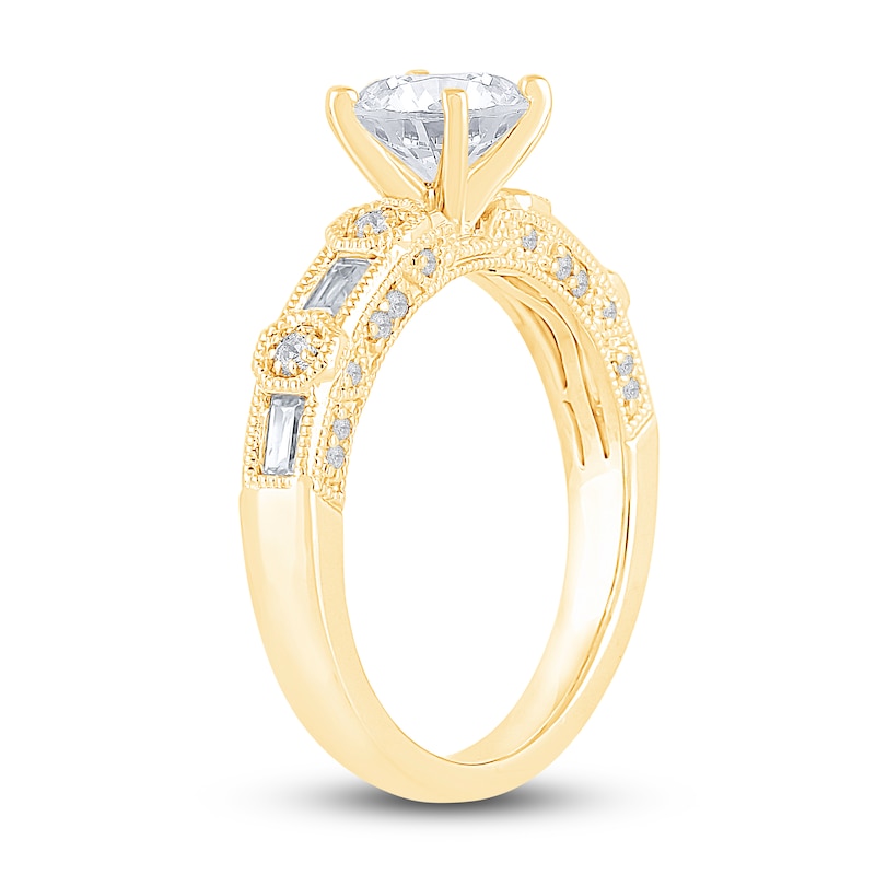 Main Image 2 of Diamond Engagement Ring 1-1/4 ct tw Round 14K Yellow Gold