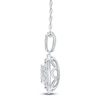 Thumbnail Image 2 of Baguette & Round-Cut Multi-Diamond Necklace 1/2 ct tw 14K White Gold 18"