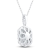 Thumbnail Image 3 of Baguette & Round-Cut Multi-Diamond Necklace 1/2 ct tw 14K White Gold 18"