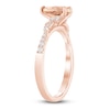 Thumbnail Image 2 of Pear-Shaped Natural Morganite & Diamond Engagement Ring 1/5 ct tw 14K Rose Gold