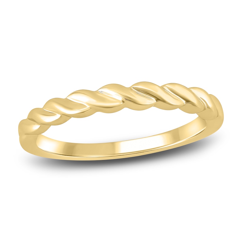 Main Image 1 of High-Polish Braided Wedding Band 14K Yellow Gold 2.70mm
