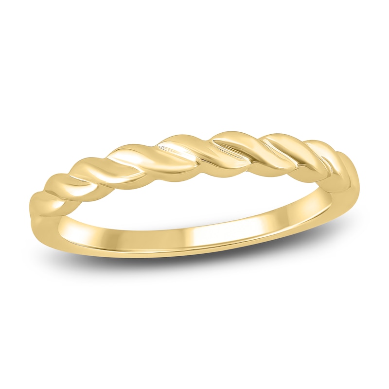 High-Polish Braided Wedding Band 14K Yellow Gold 2.70mm | Jared