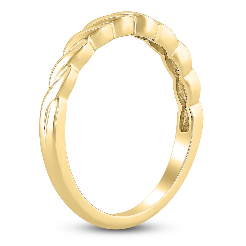 Main Image 2 of High-Polish Braided Wedding Band 14K Yellow Gold 2.70mm