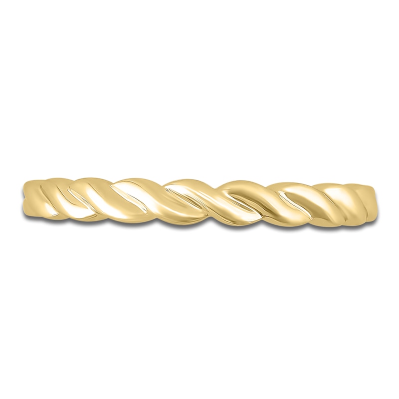 Main Image 3 of High-Polish Braided Wedding Band 14K Yellow Gold 2.70mm