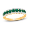 Thumbnail Image 1 of Kallati Round-Cut Natural Emerald & Diamond Ring 1/5 ct tw 14K Yellow Gold