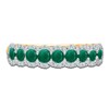 Thumbnail Image 2 of Kallati Round-Cut Natural Emerald & Diamond Ring 1/5 ct tw 14K Yellow Gold