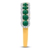 Thumbnail Image 4 of Kallati Round-Cut Natural Emerald & Diamond Ring 1/5 ct tw 14K Yellow Gold