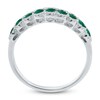 Thumbnail Image 4 of Kallati Round-Cut Natural Emerald & Diamond Ring 1/5 ct tw 14K White Gold
