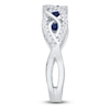 Thumbnail Image 2 of Kallati Round-Cut Natural Blue Sapphire & Diamond Ring 1/4 ct tw 14K White Gold