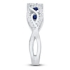 Thumbnail Image 3 of Kallati Round-Cut Natural Blue Sapphire & Diamond Ring 1/4 ct tw 14K White Gold