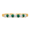Thumbnail Image 2 of Kallati Round-Cut Natural Emerald & Diamond Ring 1/10 ct tw 14K Yellow Gold