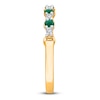 Thumbnail Image 3 of Kallati Round-Cut Natural Emerald & Diamond Ring 1/10 ct tw 14K Yellow Gold