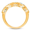 Thumbnail Image 3 of Kallati Pear-Shaped Natural Blue Topaz Ring 14K Yellow Gold