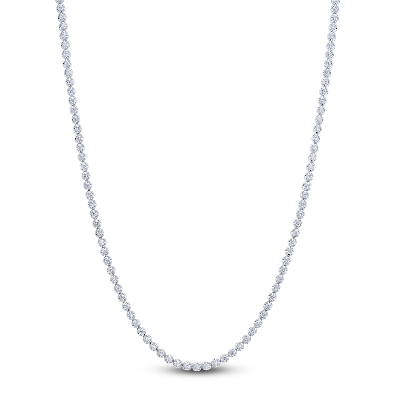 Main Image 1 of Shy Creation Diamond Tennis Necklace 1-7/8 ct tw 14K White Gold 18" SC55023405V2