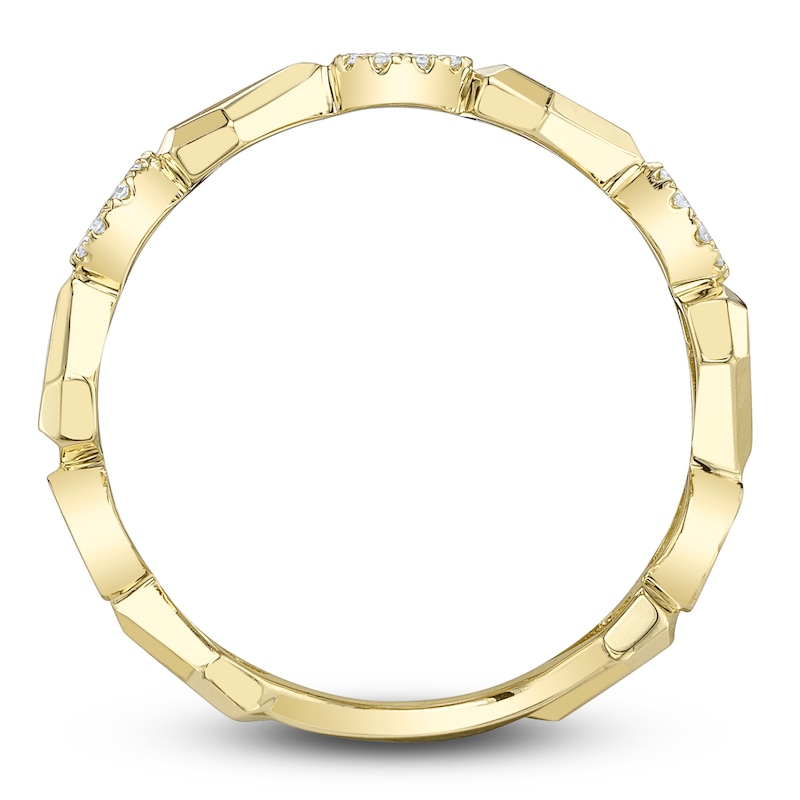 Main Image 3 of Shy Creation Diamond Circle & Heart Ring 1/15 ct tw 14K Yellow Gold SC55027116