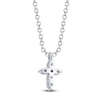 Thumbnail Image 3 of Shy Creation Diamond Cross Necklace 1/10 ct tw 14K White Gold 18" SC55026657
