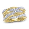 Thumbnail Image 1 of Shy Creation Diamond Twist Crossover Ring 5/8 ct tw 14K Yellow Gold SC55026952RD