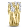 Thumbnail Image 2 of Shy Creation Diamond Twist Crossover Ring 5/8 ct tw 14K Yellow Gold SC55026952RD