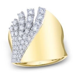 Shy Creation Diamond Curved Five-Row Ring 1-1/8 ct tw 14K Yellow Gold SC22009068