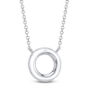 Thumbnail Image 3 of Shy Creation Diamond Open Circle Necklace 1/5 ct tw 14K White Gold 18" SC55024580